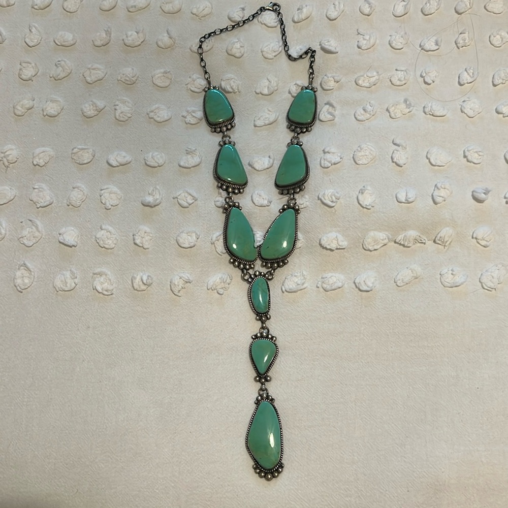 Authentic Turquoise Lariat Necklace